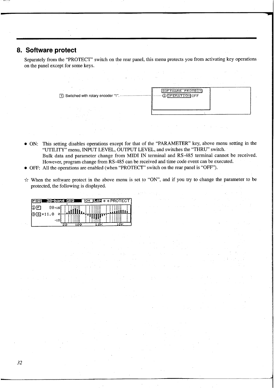 Software protect | Yamaha DEQ5 User Manual | Page 38 / 191