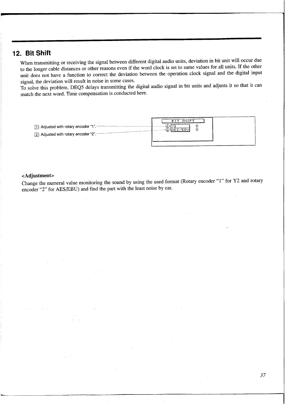 Bit shift, Adjustment | Yamaha DEQ5 User Manual | Page 43 / 191