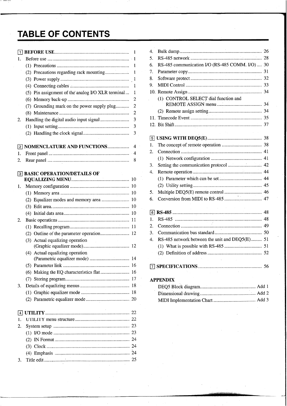 Yamaha DEQ5 User Manual | Page 6 / 191