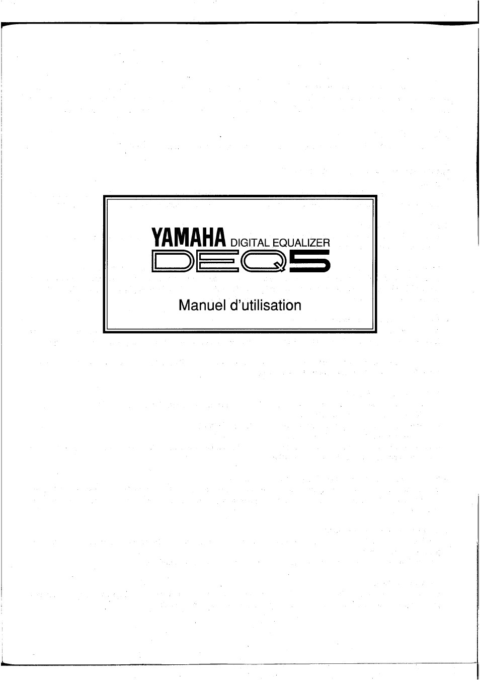 Yamaha | Yamaha DEQ5 User Manual | Page 64 / 191