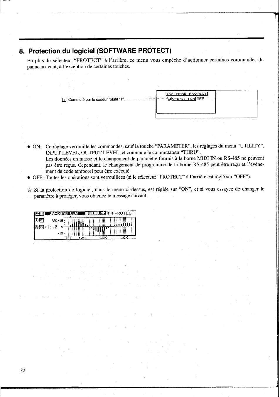 Protection du logiciel (software protect) | Yamaha DEQ5 User Manual | Page 99 / 191