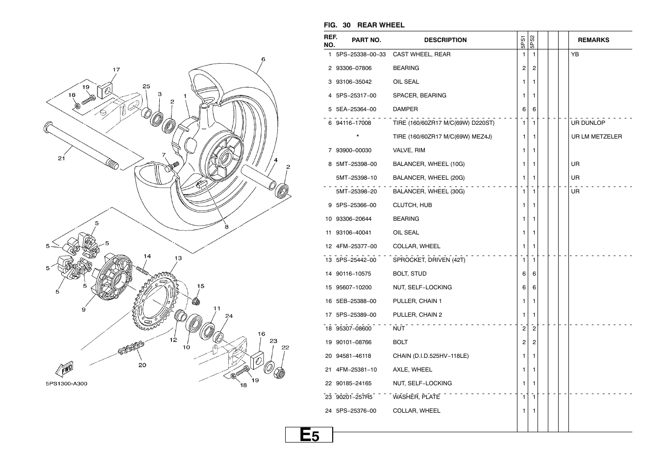 Rear wheel | Yamaha TDM900P User Manual | Page 52 / 79