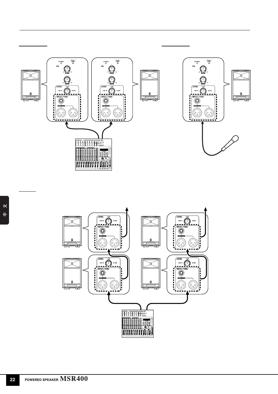 连接示例 | Yamaha MSR400 User Manual | Page 5 / 10