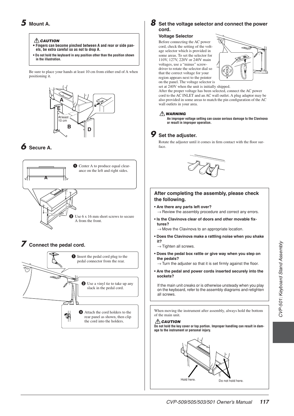 Yamaha CLAVINOVA CVP-505 User Manual | Page 117 / 138