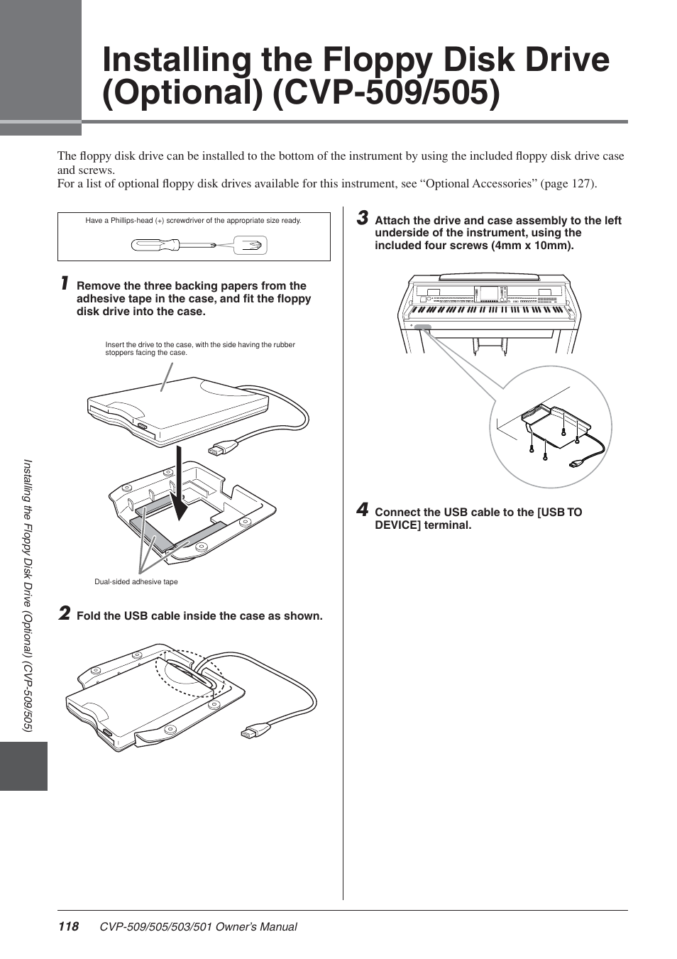 Yamaha CLAVINOVA CVP-505 User Manual | Page 118 / 138