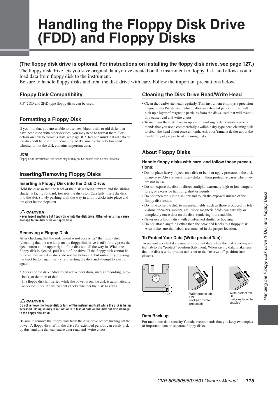 Yamaha CLAVINOVA CVP-505 User Manual | Page 119 / 138