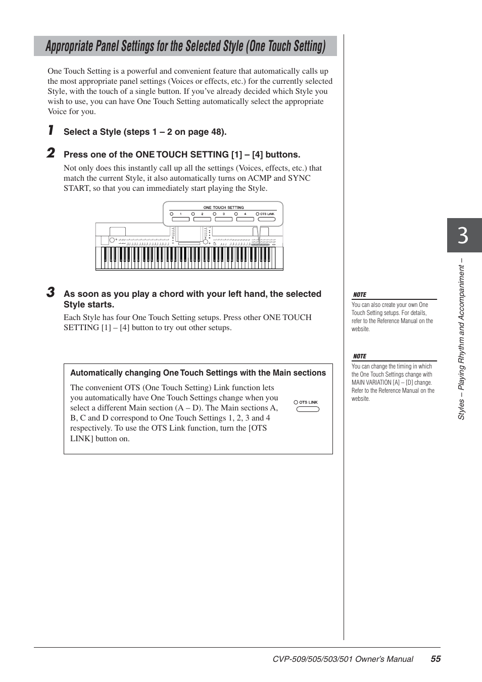 Yamaha CLAVINOVA CVP-505 User Manual | Page 55 / 138