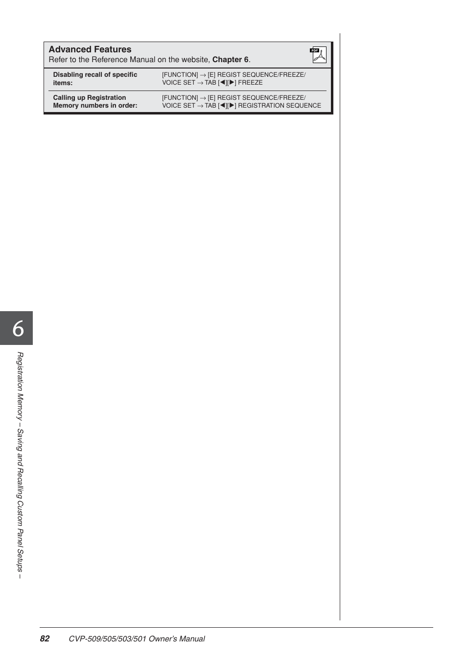 Yamaha CLAVINOVA CVP-505 User Manual | Page 82 / 138