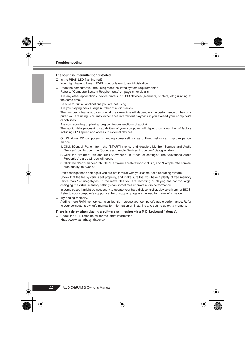 Yamaha Audiogram 3 User Manual | Page 22 / 28