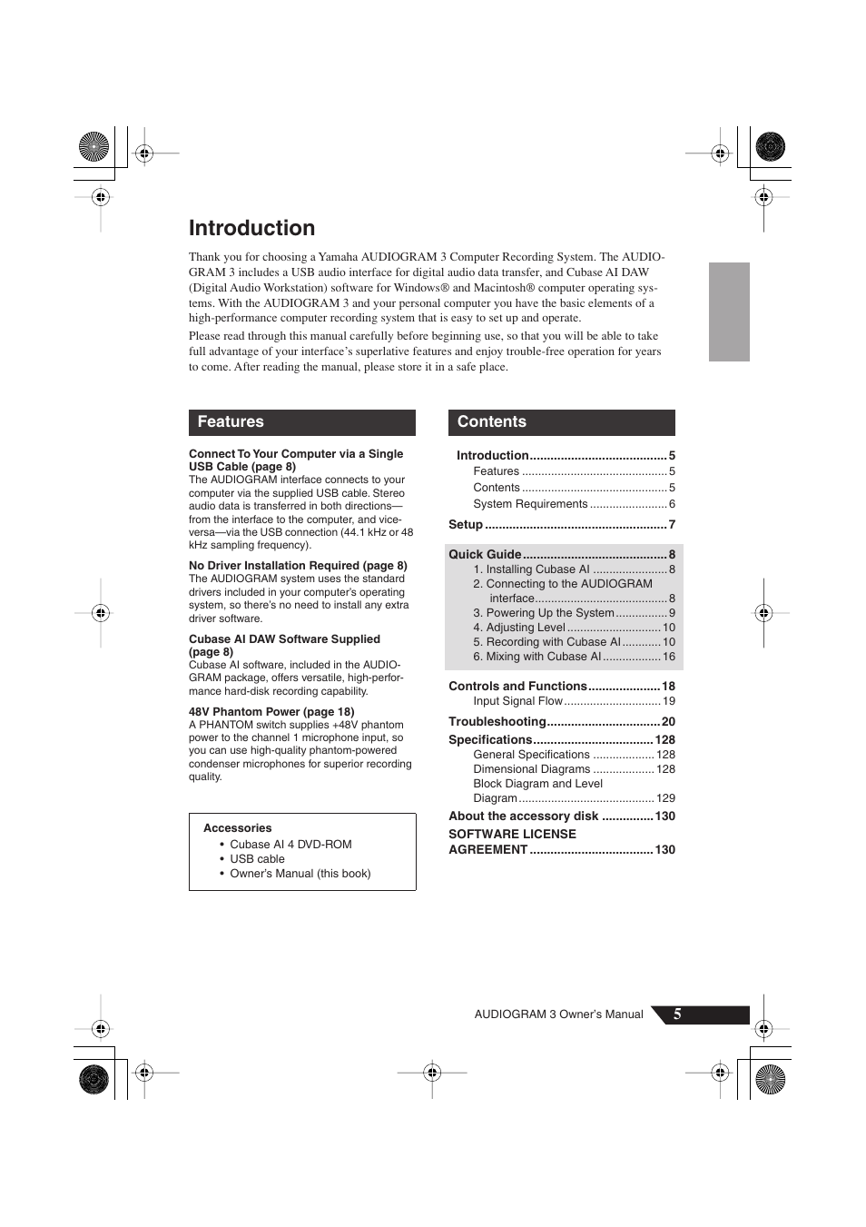 Yamaha Audiogram 3 User Manual | Page 5 / 28