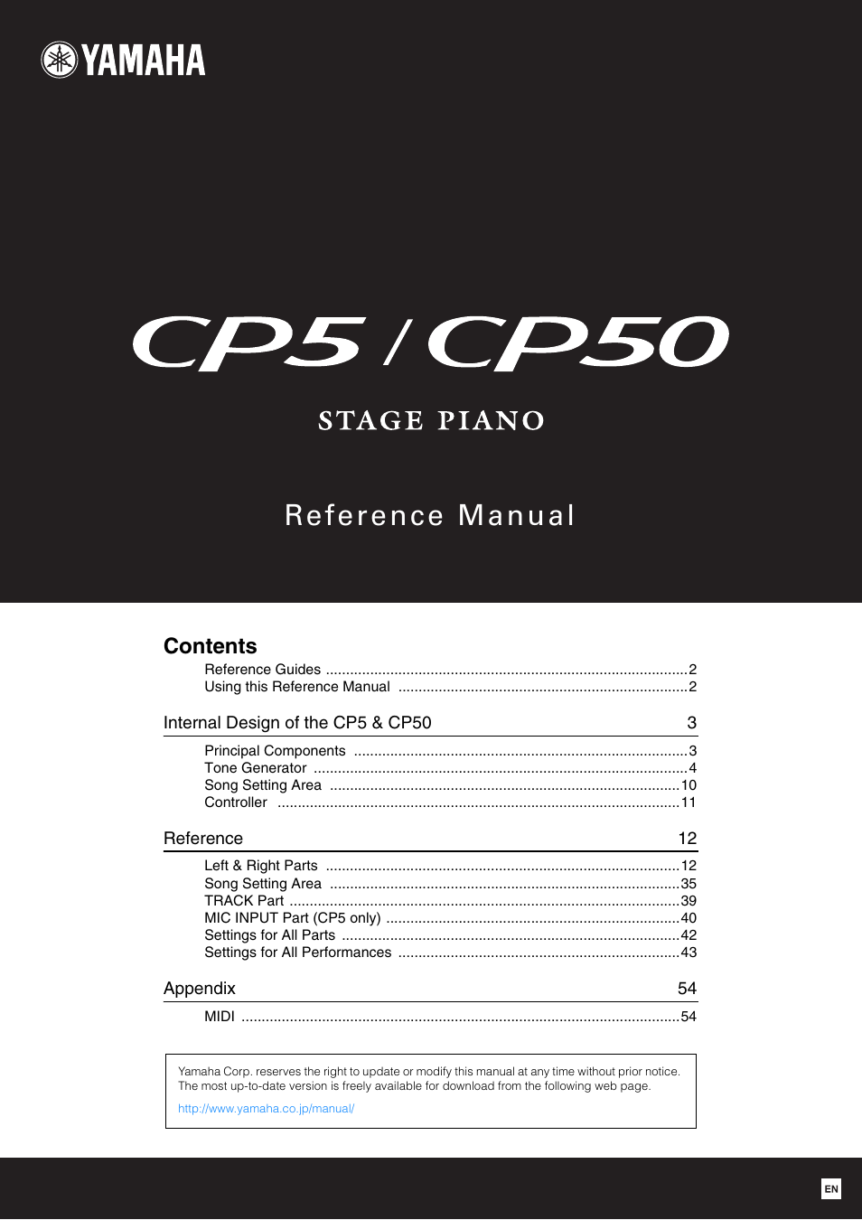Yamaha CP5 User Manual | 57 pages