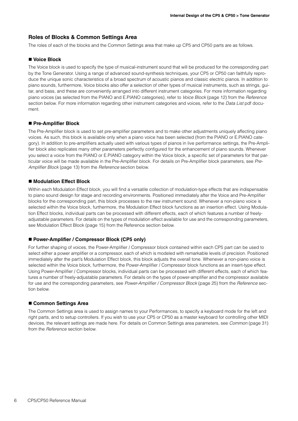 Yamaha CP5 User Manual | Page 6 / 57