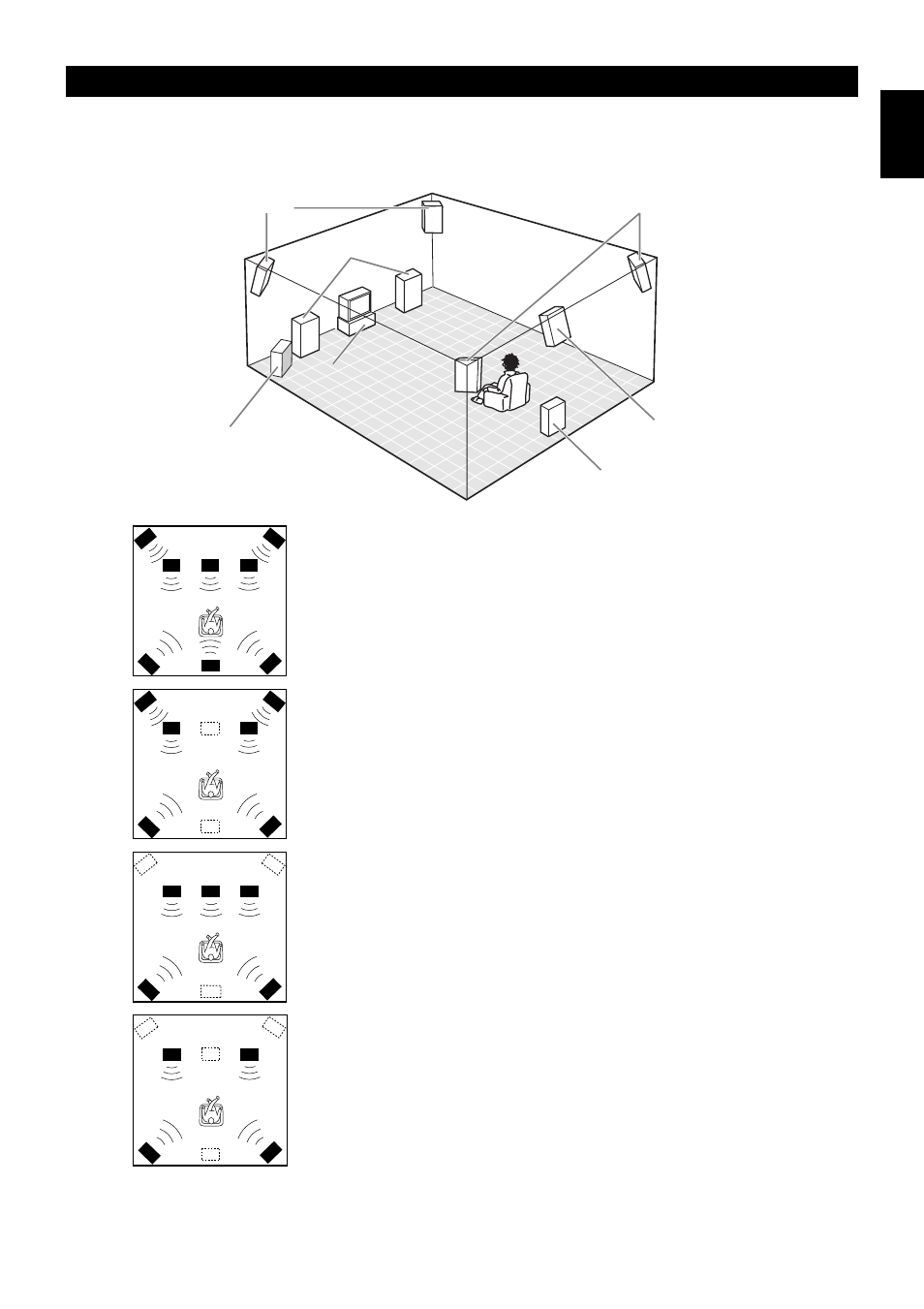 Speaker system configurations, 9speaker system configurations | Yamaha DSP-AX2  EN User Manual | Page 11 / 71