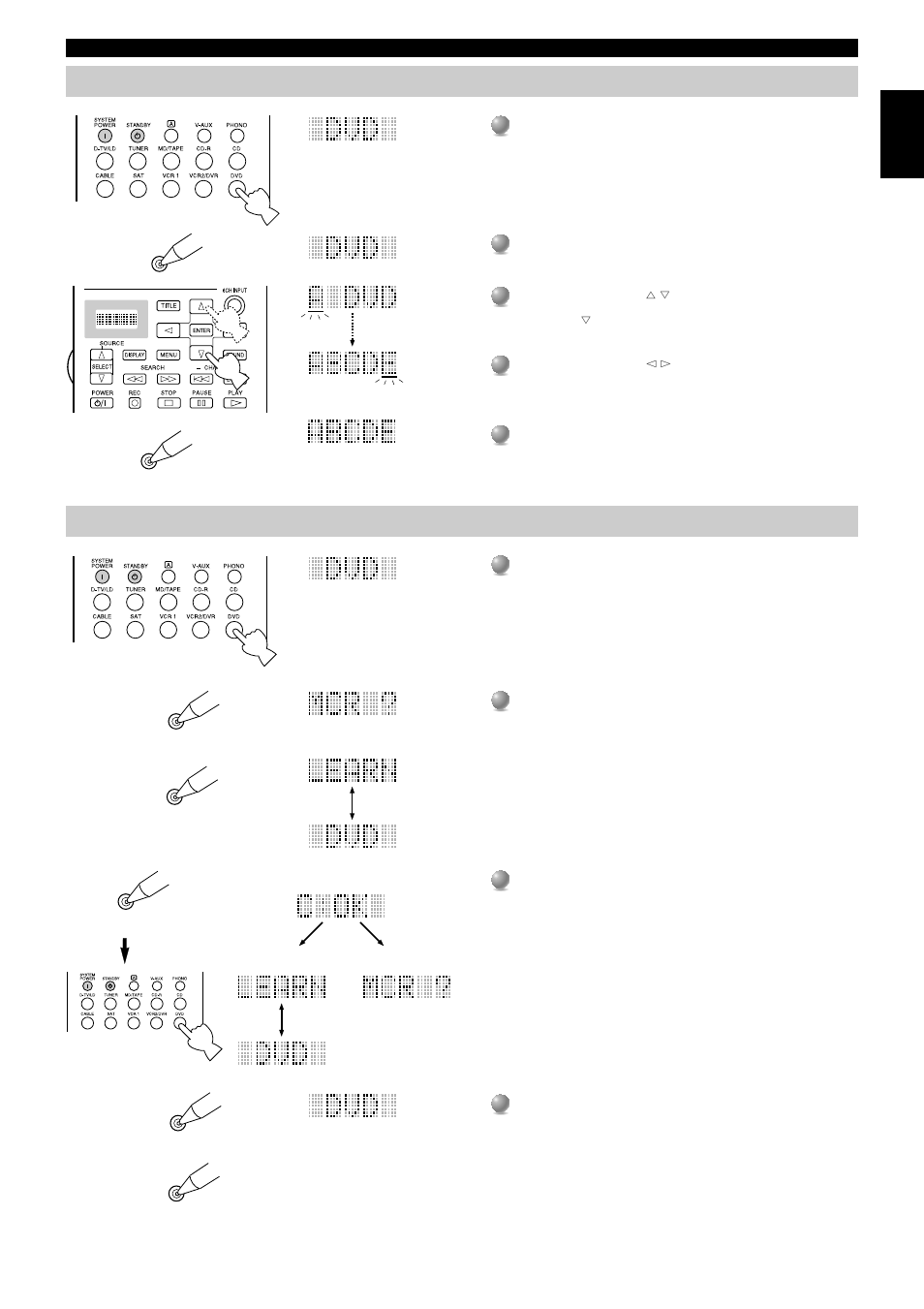 Changing the source name in the display window, Clearing a learned function or macro | Yamaha DSP-AX2  EN User Manual | Page 51 / 71