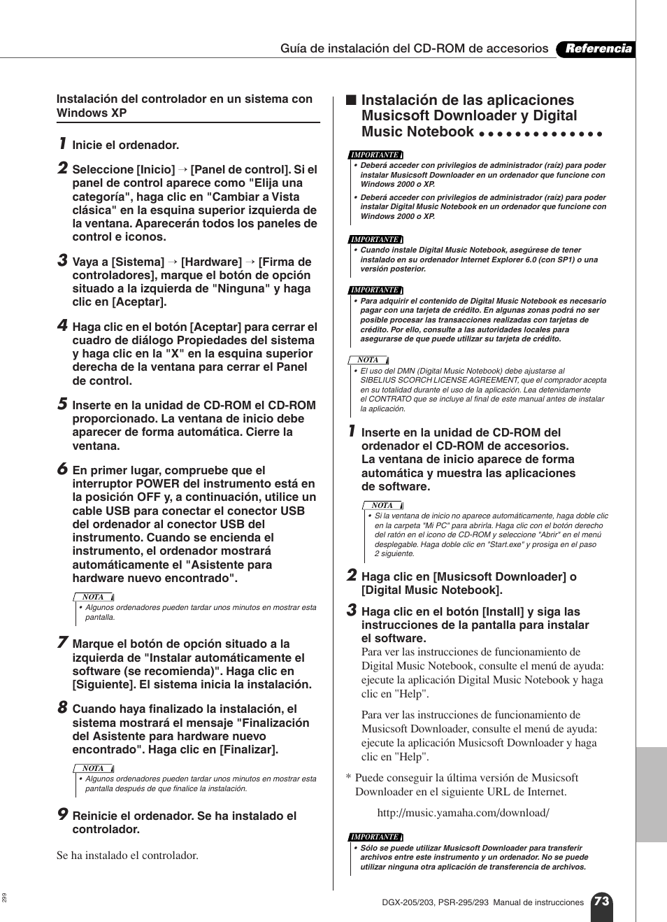 Yamaha Portable Grand PortableGrand DGX-203 User Manual | Page 73 / 98