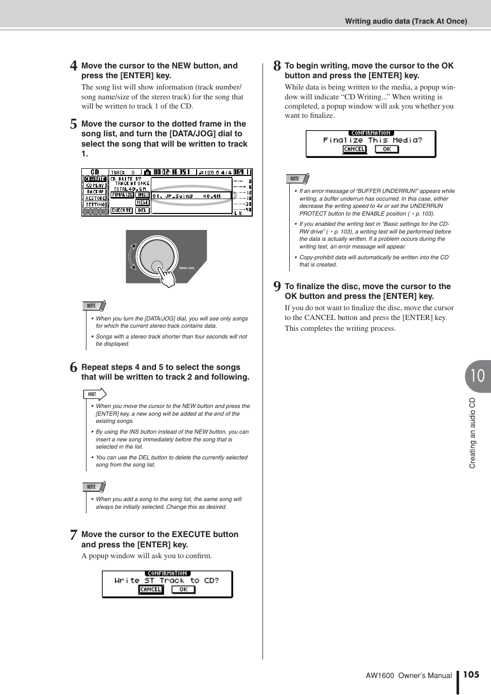 Yamaha AW 1600 User Manual | Page 105 / 232