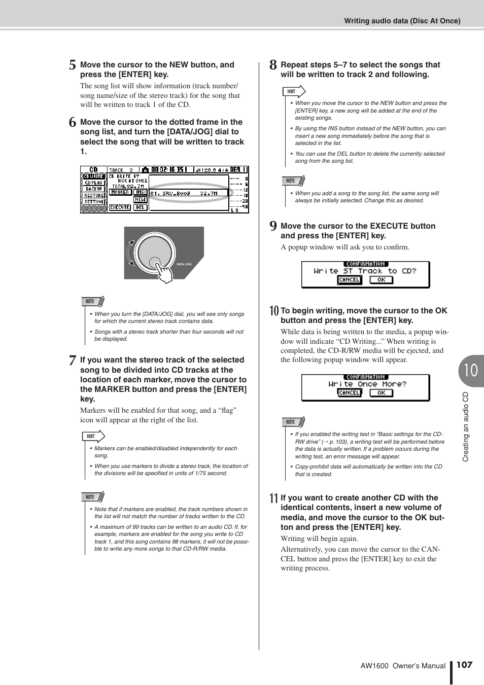 Yamaha AW 1600 User Manual | Page 107 / 232