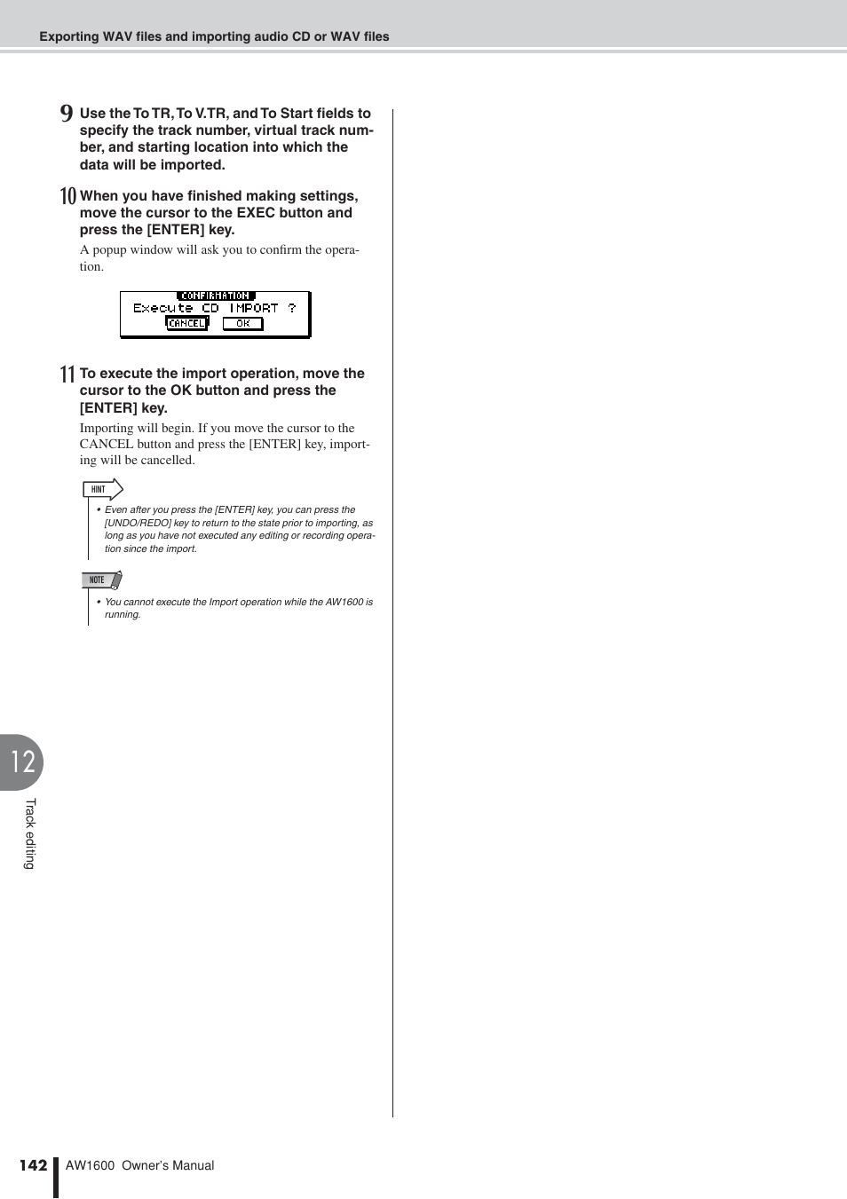 Yamaha AW 1600 User Manual | Page 142 / 232