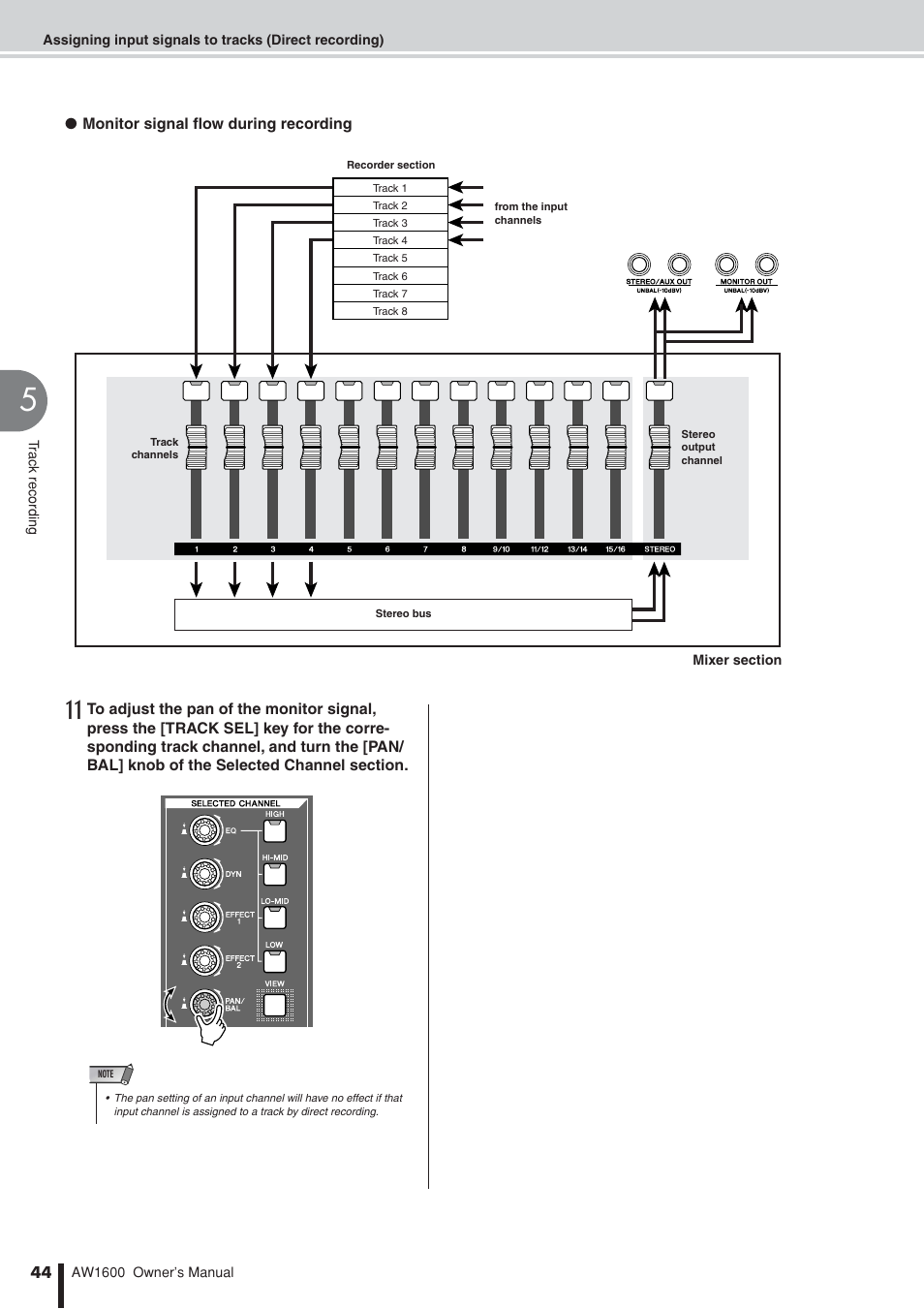 Yamaha AW 1600 User Manual | Page 44 / 232