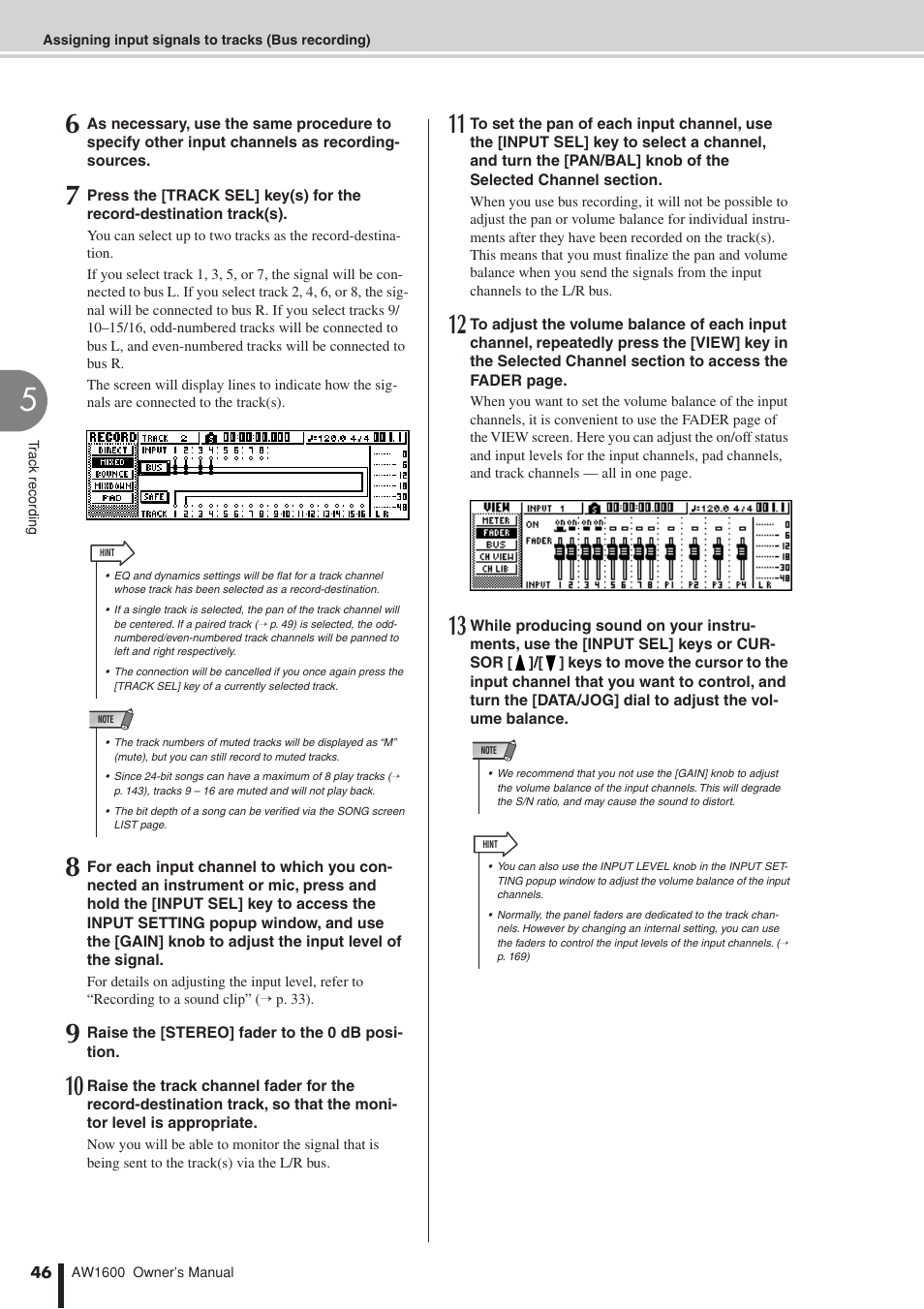 Yamaha AW 1600 User Manual | Page 46 / 232