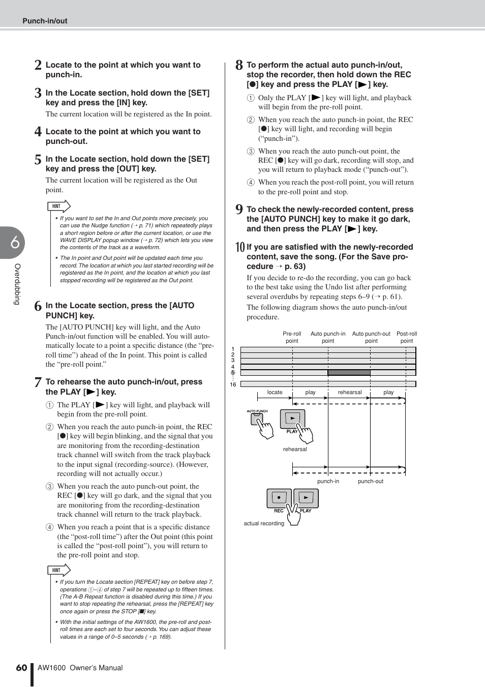 Yamaha AW 1600 User Manual | Page 60 / 232