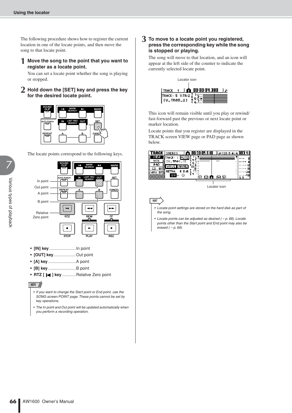 Yamaha AW 1600 User Manual | Page 66 / 232
