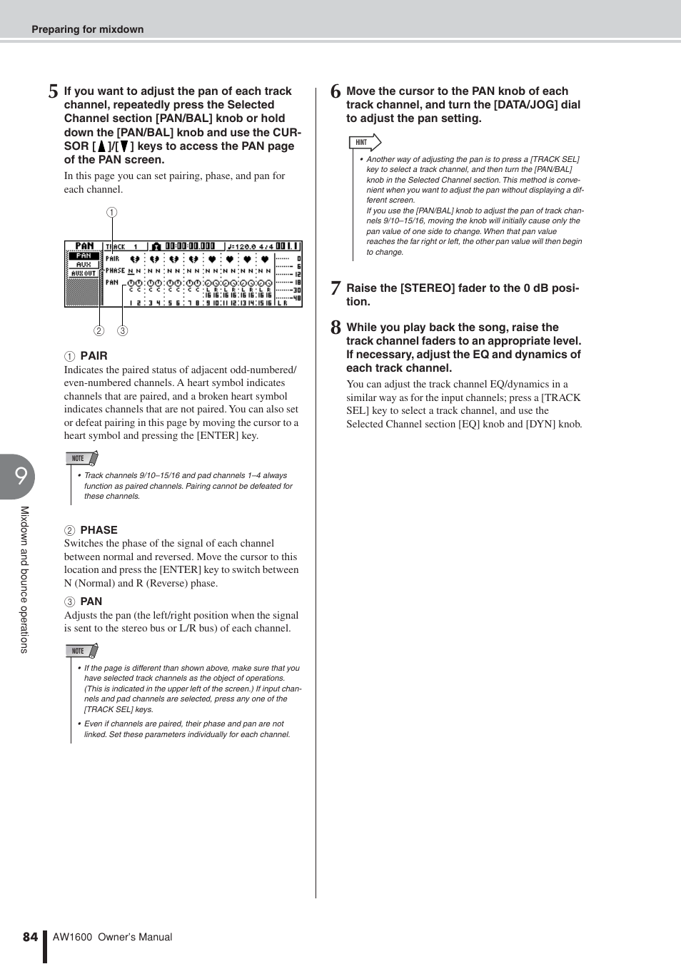 Yamaha AW 1600 User Manual | Page 84 / 232