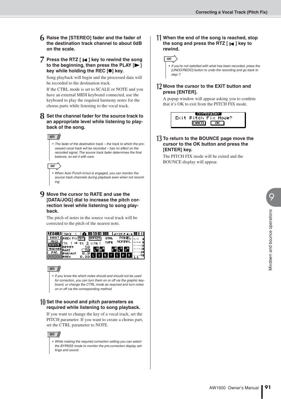 Yamaha AW 1600 User Manual | Page 91 / 232