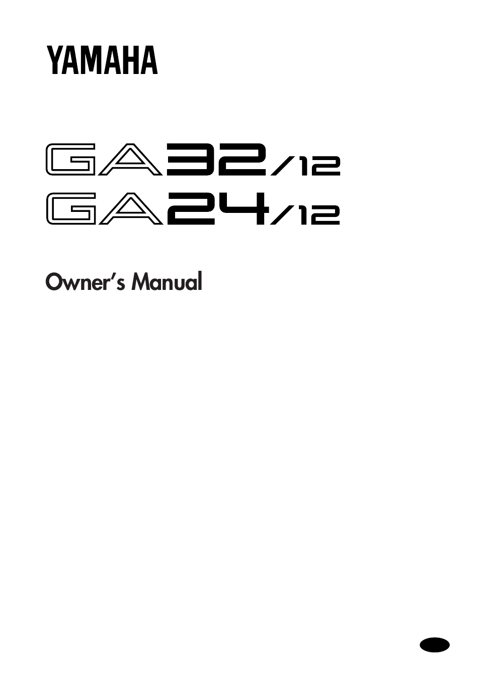 Yamaha GA24/12 User Manual | 26 pages