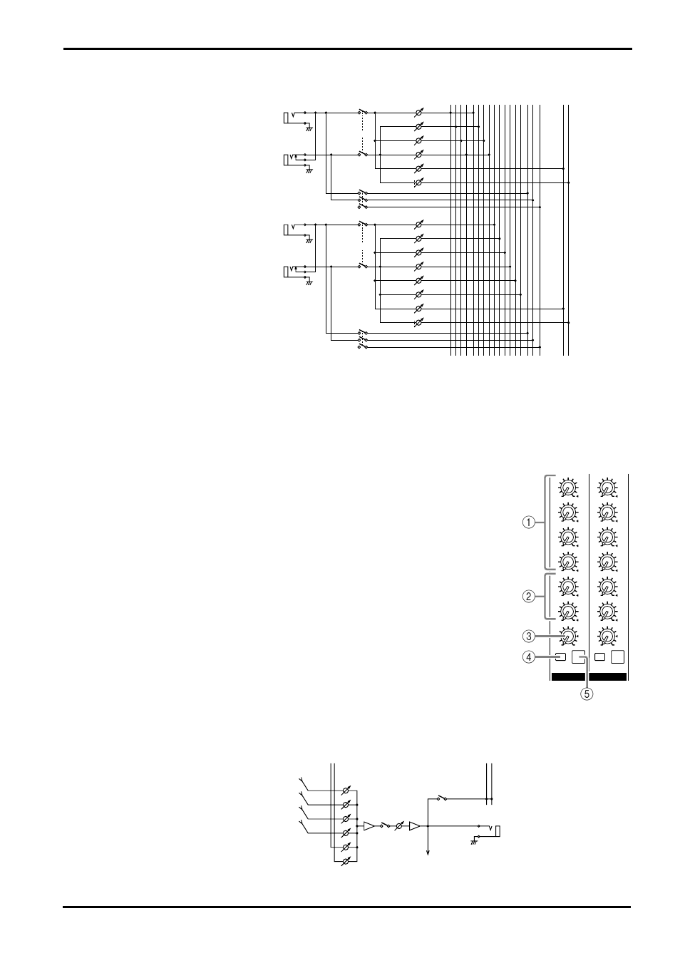 Matrix section, M1–m4 level controls, L/r controls | Level control, On switch, Afl (after-fader listen) switch, Is turned off | Yamaha GA24/12 User Manual | Page 13 / 26