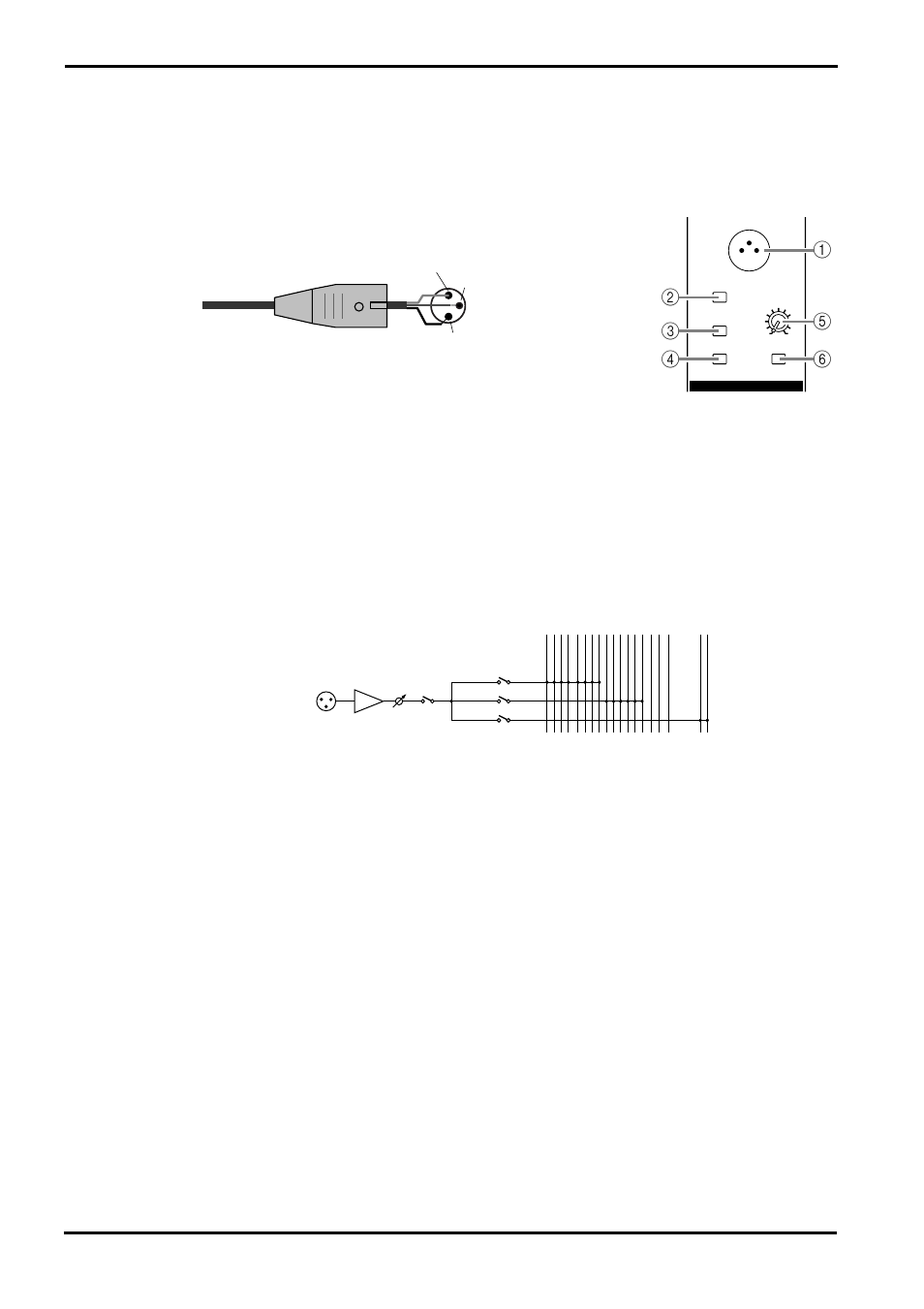 Talkback section, Input jack, M1-m4 switch | M5-m10 switch, St switch, Level control, On switch, These switches, This switch turns talkback signals on and off | Yamaha GA24/12 User Manual | Page 16 / 26