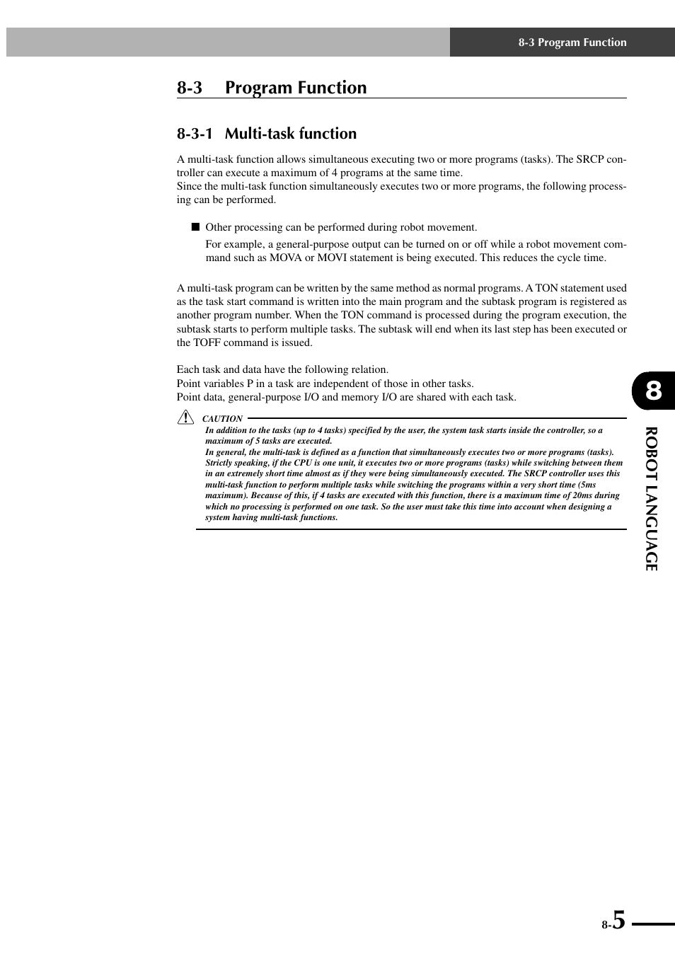 3 program function, 3-1 multi-task function | Yamaha SRCP User Manual | Page 103 / 246