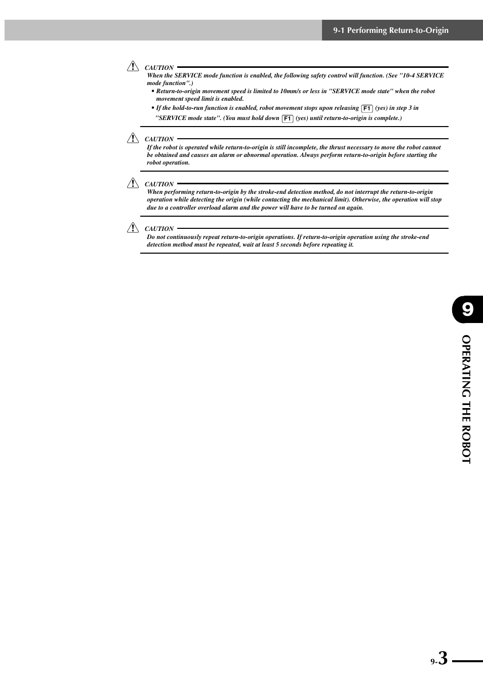 Opera ting the robot | Yamaha SRCP User Manual | Page 135 / 246