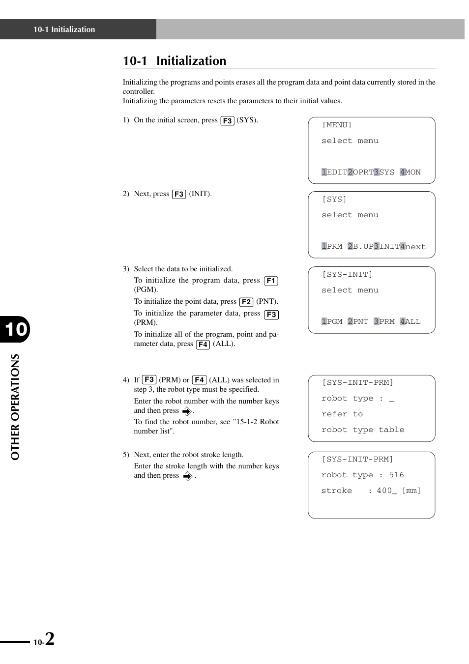 1 initialization, Other opera tions | Yamaha SRCP User Manual | Page 148 / 246
