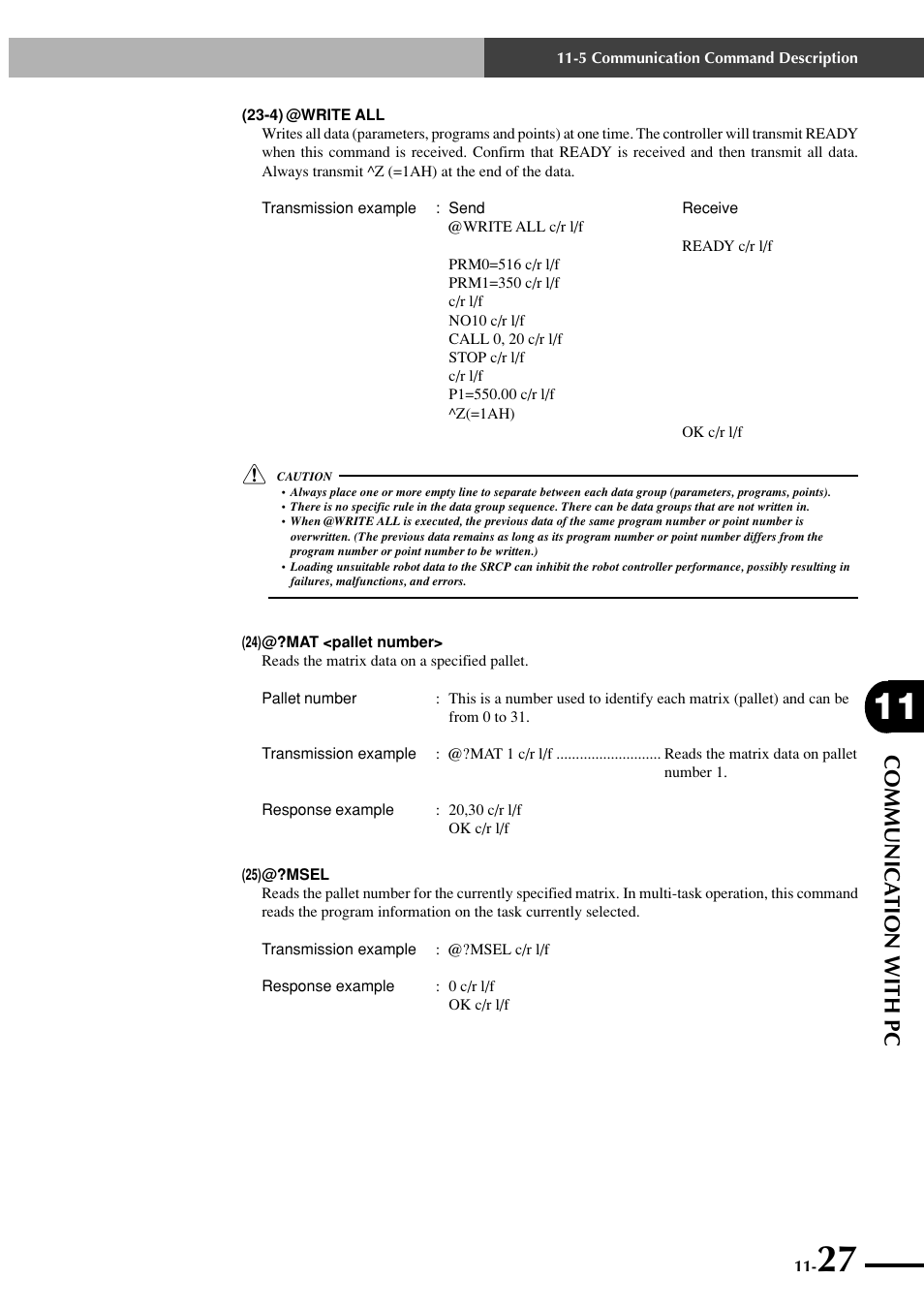 Communica tion with pc | Yamaha SRCP User Manual | Page 203 / 246