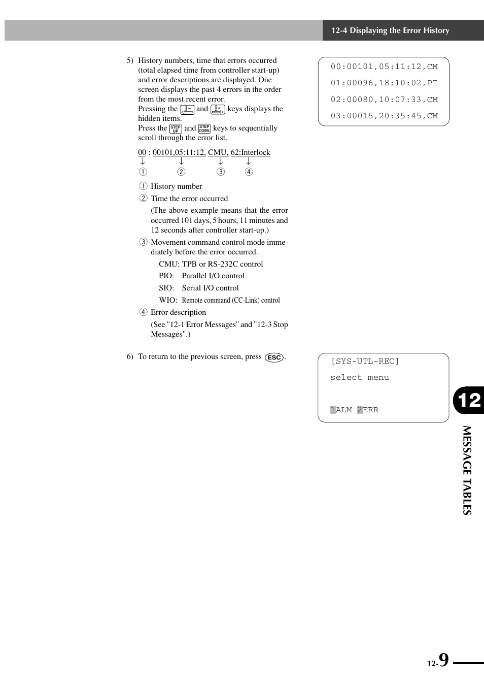 Message t ables | Yamaha SRCP User Manual | Page 217 / 246