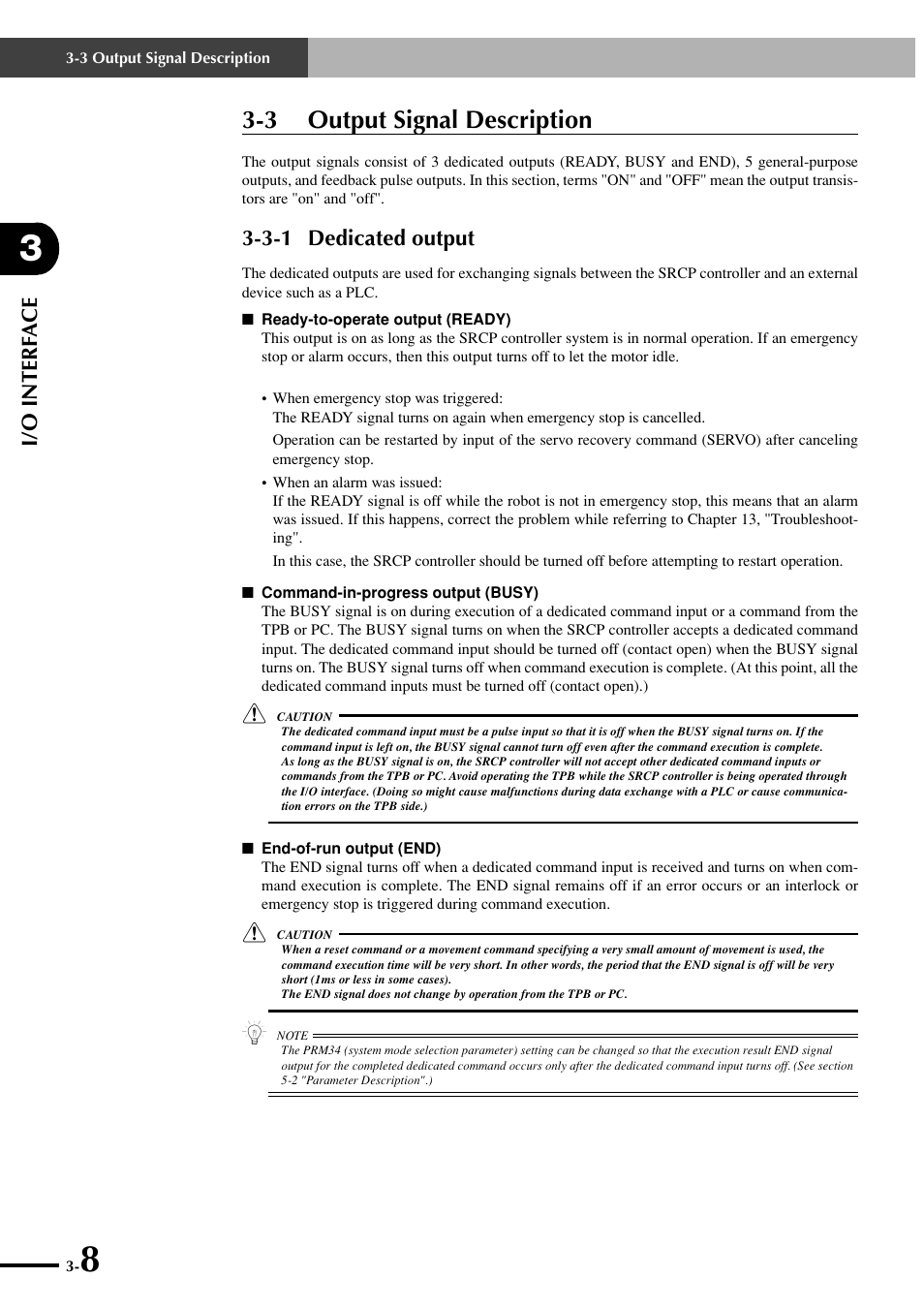 3 output signal description, 3-1 dedicated output | Yamaha SRCP User Manual | Page 36 / 246