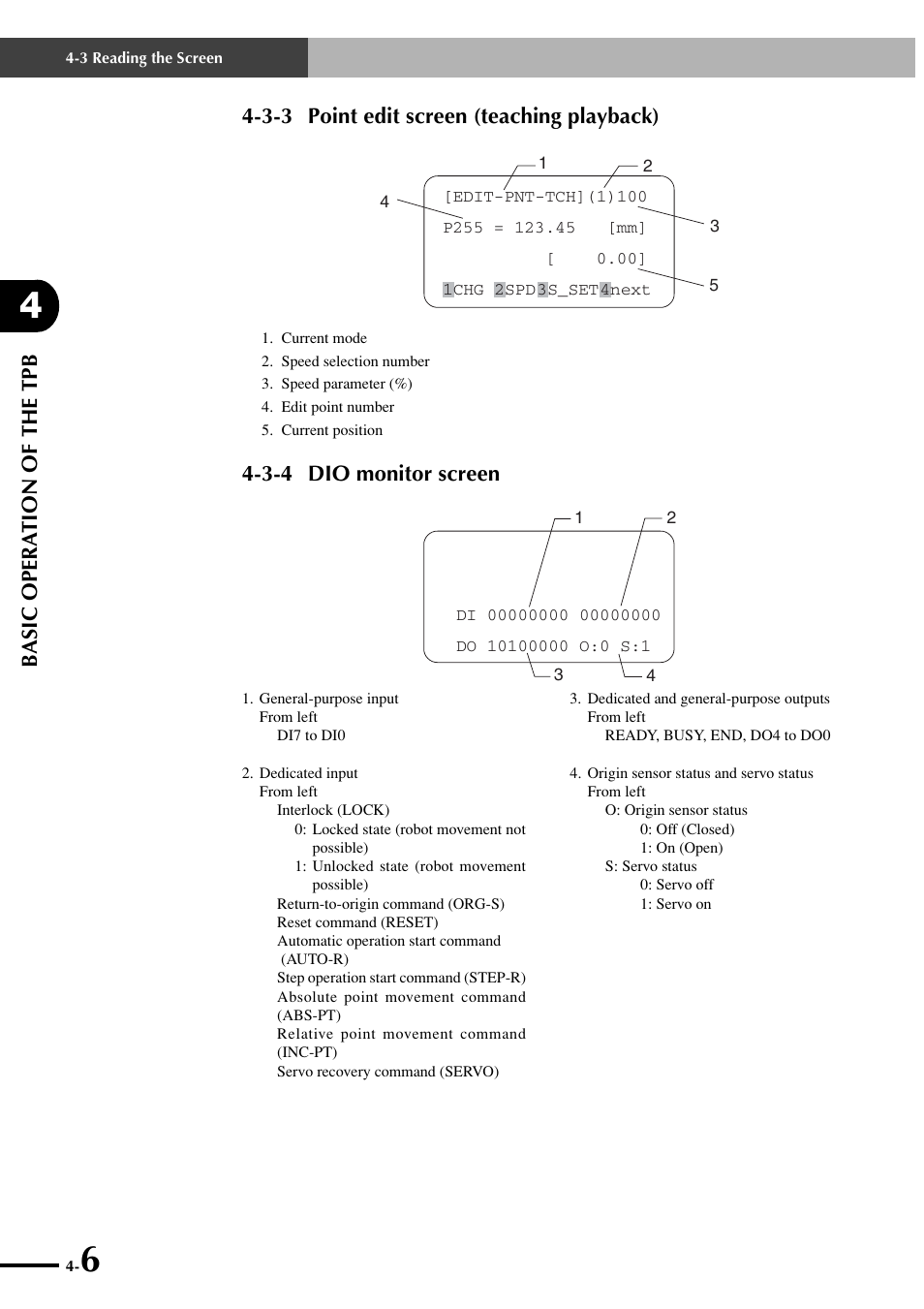 3-3 point edit screen (teaching playback), 3-4 dio monitor screen | Yamaha SRCP User Manual | Page 54 / 246