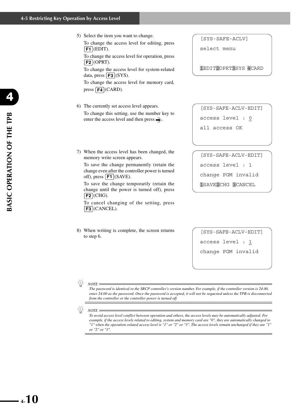 Basic opera tion of the tpb | Yamaha SRCP User Manual | Page 58 / 246