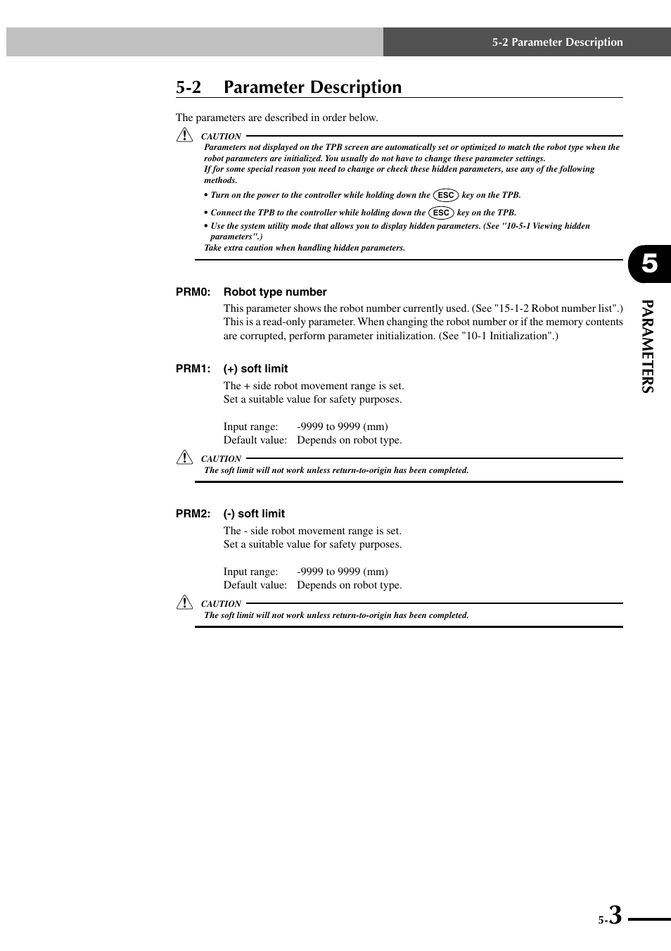 2 parameter description, Parameters | Yamaha SRCP User Manual | Page 61 / 246