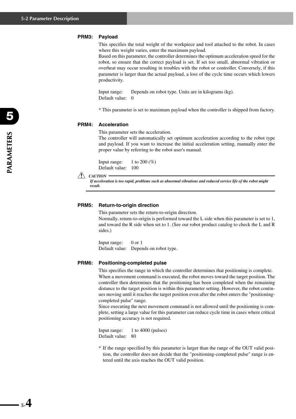 Parameters | Yamaha SRCP User Manual | Page 62 / 246