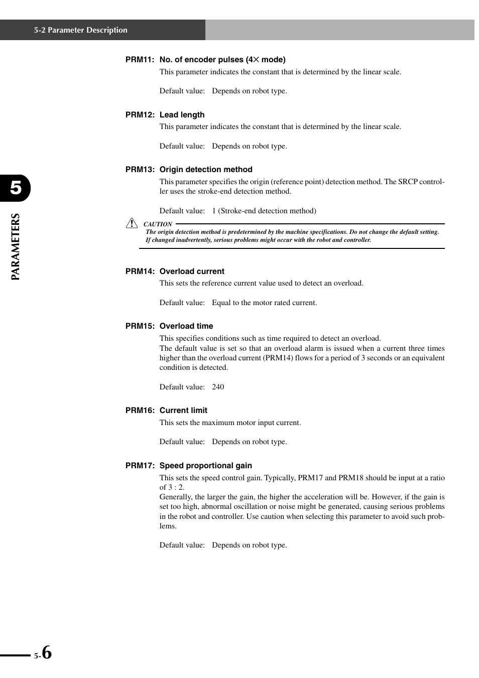 Parameters | Yamaha SRCP User Manual | Page 64 / 246