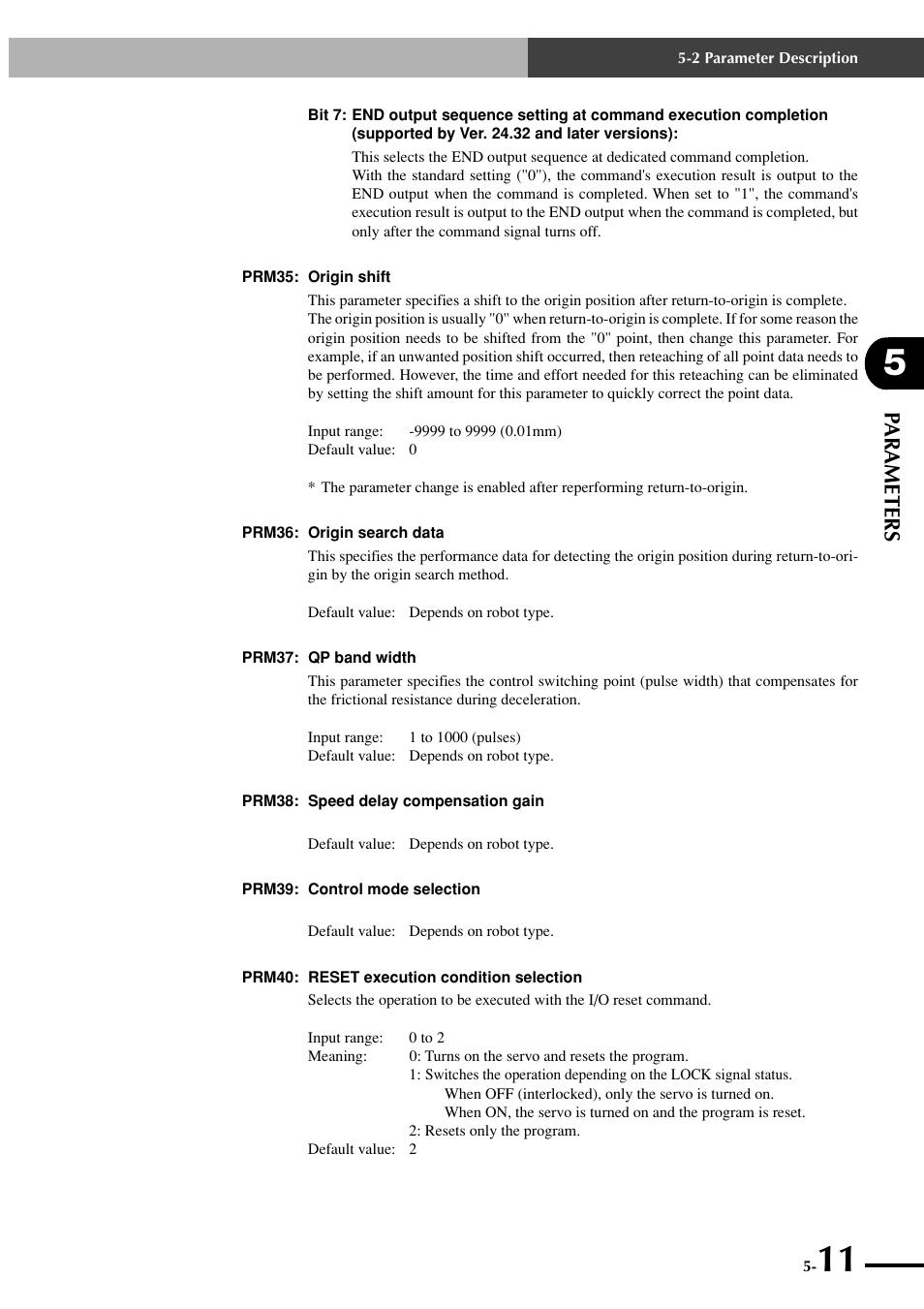 Pa rameters | Yamaha SRCP User Manual | Page 69 / 246