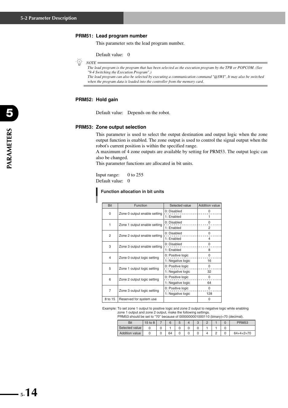 Pa rameters | Yamaha SRCP User Manual | Page 72 / 246