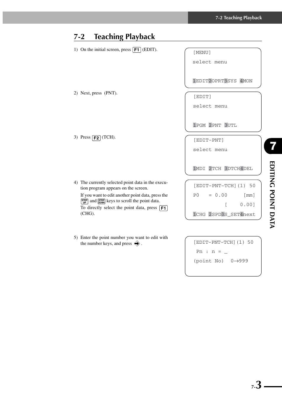 2 teaching playback, Editing point da ta | Yamaha SRCP User Manual | Page 91 / 246