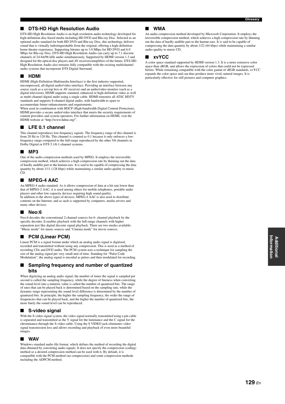 Yamaha NOT FOND DSP-Z11 User Manual | Page 129 / 150