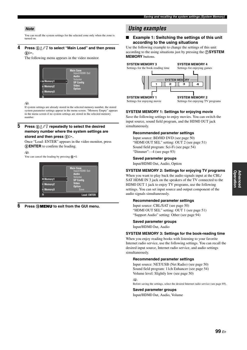 Using examples | Yamaha NOT FOND DSP-Z11 User Manual | Page 99 / 150