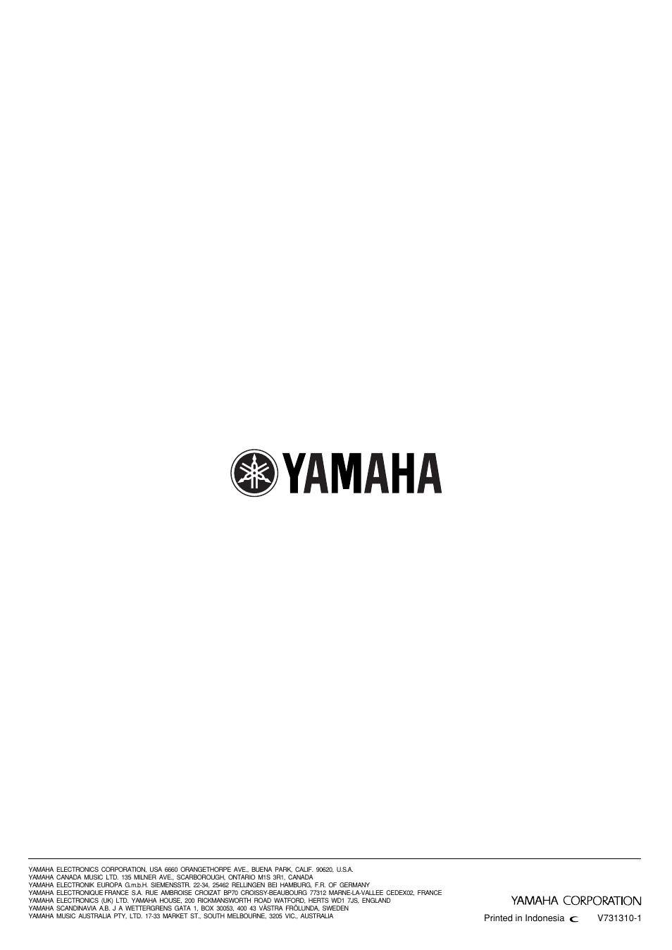 Yamaha YST-SW305 User Manual | Page 19 / 19