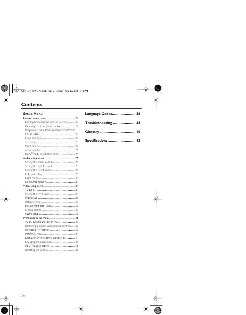 Yamaha DV-S5950 User Manual | Page 6 / 47