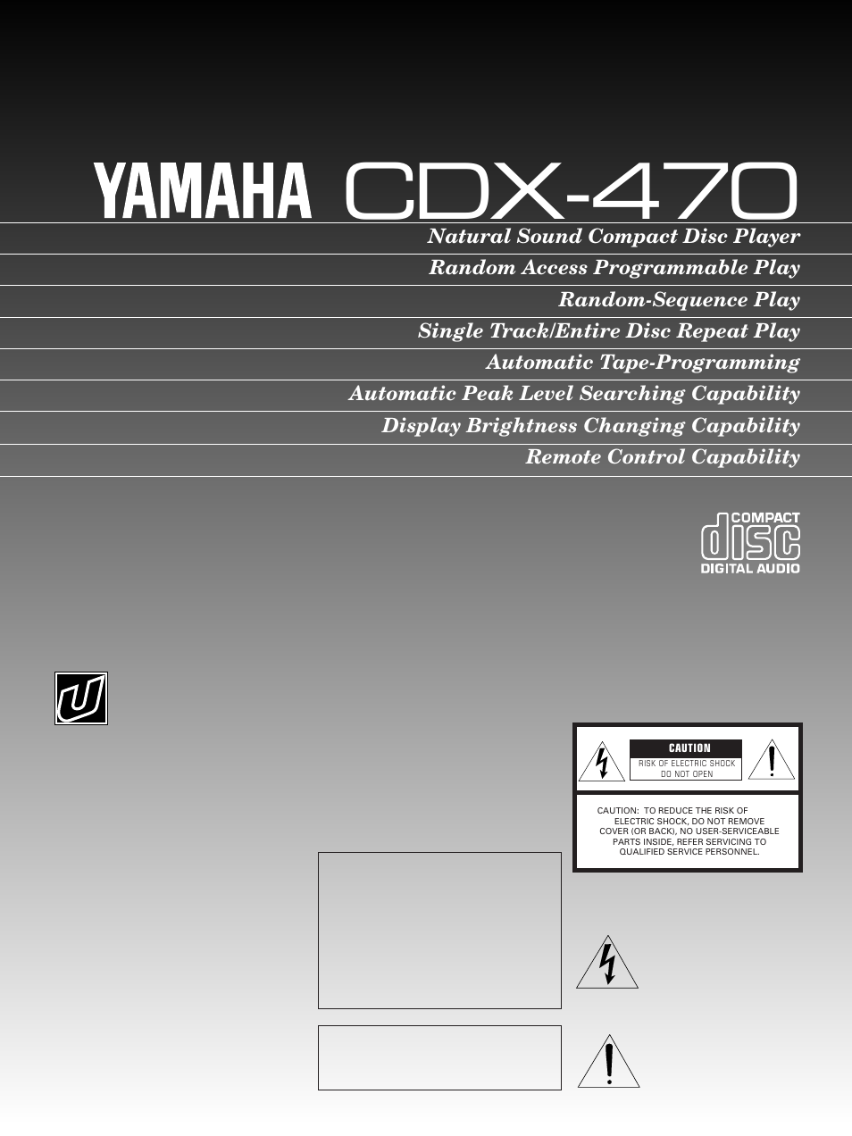 Yamaha YHT-470 User Manual | 18 pages